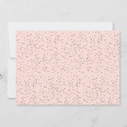 Blush Pink Stardust Erster Kommunionier Foto Einladung (Rückseite)