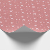 Blush Pink Stardust Gift Wrap - Weiche Rose Farbe Geschenkpapier (Ecke)
