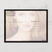 Blush Pink Stilvolle Script Abschluss Liebe+Danke Postkarte (Rückseite)