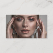 Blush Pink Stilvolles Beautician Social Media Foto Visitenkarte (Rückseite)