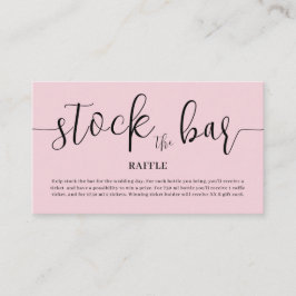 Blush Pink Stock the bar Bridal Shower  Begleitkarte