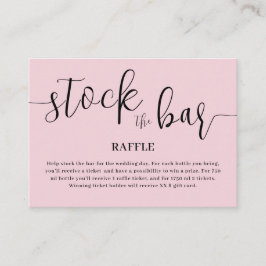 Blush Pink Stock the bar Bridal Shower  Begleitkarte