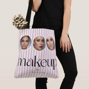 Blush Pink Streifen 3 Foto MUA Visagistin Tasche