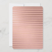 Blush Pink Stripe Bridal Dusche Einladung (Rückseite)