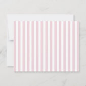 Blush Pink Stripe Minimalist a Note From Flat Note Einladung (Rückseite)