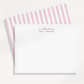 Blush Pink Stripe Minimalist a Note From Flat Note Einladung