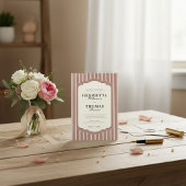 Blush Pink Striped Elegant Wedding Invitation Einladung