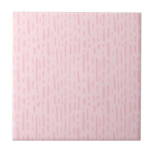 Blush Pink Stripes Fliese (Vorderseite)