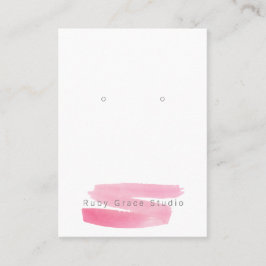 Blush Pink Stroke Earring Display Card Visitenkarte