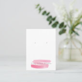 Blush Pink Stroke Earring Display Card Visitenkarte (Stehend Vorderseite)