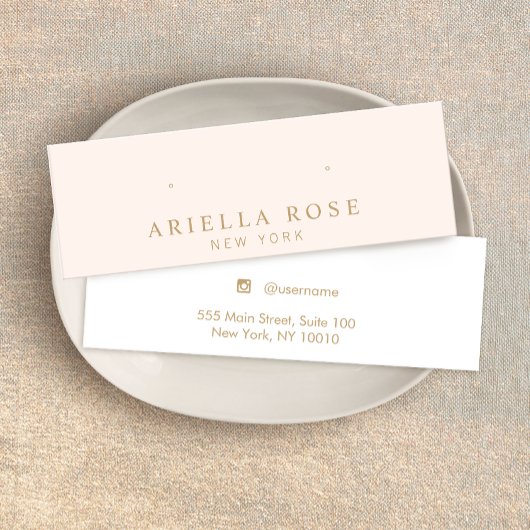 Blush Pink Stud Earring Juwelier Display Card