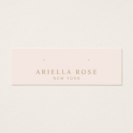 Blush Pink Stud Earring Juwelier Display Card (Vorderseite)