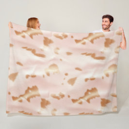 Blush Pink Tan Südwest Imitats Cowgirl Cowhide Fleecedecke