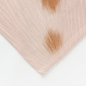 Blush Pink Tan Südwest Imitats Cowgirl Cowhide Fleecedecke (Ecke)