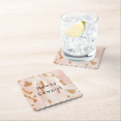 Blush Pink Tan Südwest Imitats Cowgirl Cowhide Untersetzer (Vor Ort)