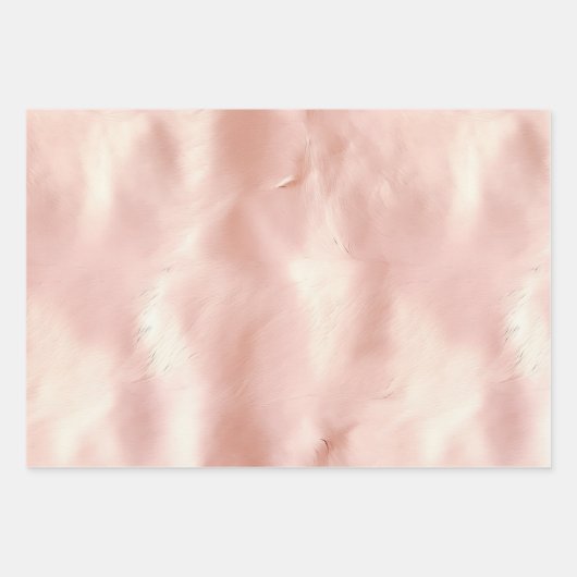 Blush Pink Tan Südwest Imitats Cowhid Geschenkpapier Set (Vorderseite 3)