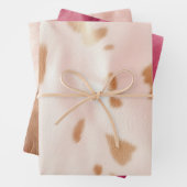 Blush Pink Tan Südwest Imitats Cowhid Geschenkpapier Set (Beispiel)