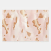 Blush Pink Tan Südwest Imitats Cowhid Geschenkpapier Set (Vorderseite)