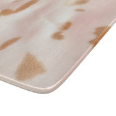 Blush Pink Tan Südwest Imitats Cowhid Schneidebrett (Ecke)