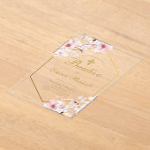 Blush Pink Taufe Girl Acryleinladungen (Ablage )