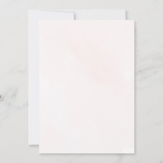 Blush Pink Taufe Girl Einladung (Rückseite)