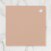 Blush Pink Taufe Minimal Arch Danke Custom Geschenkanhänger (Rückseite)