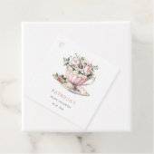 Blush Pink Tee Party Girl Babydusche Geschenkanhänger (Beispiel)