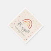 Blush Pink Terracotta Rainbow Girl Baby Dusche Serviette (Ecke)