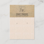 BLUSH PINK TERRACOTTA TEXTURE LOGO EARRING DISPLAP VISITENKARTE (Vorderseite)