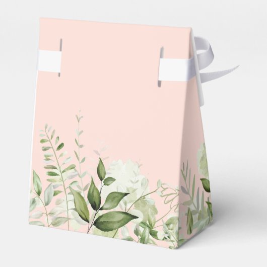 Blush Pink The A Girl Greenerity Gold Baby Dusche Geschenkschachtel (Rückseite)