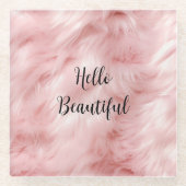 Blush Pink Tierfett Glasuntersetzer (Vorderseite)