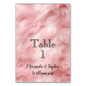 Blush Pink Tierfett Tischnummer (Vorderseite)