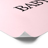 Blush Pink Tiffany Babydusche Begrüßungszeichen Poster (Ecke)