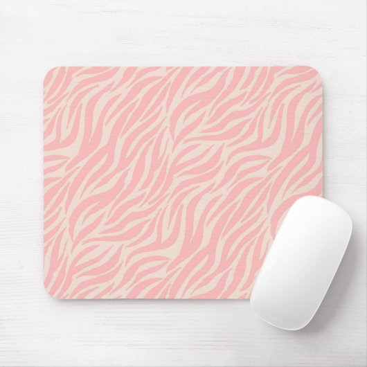 Blush Pink Tiger Streifen Tiermuster Mousepad (Mit Mouse)