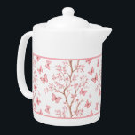 Blush Pink Tinte Outdoor Floral Teapot<br><div class="desc">Blush Pink Tinte Outdoor Floral Teapot</div>