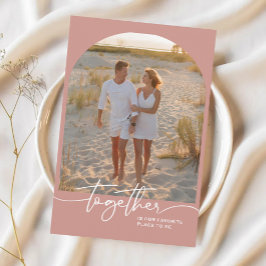 Blush Pink Together Typografie Paare Valentinstag Karte