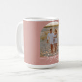 Blush Pink Together Typography Couple Valentine Kaffeetasse (Vorderseite Links)