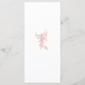 Blush Pink Toile de Jouy Wedding Menu Card Menükarte (Rückseite)