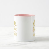 Blush Pink Traum glauben Motivierend erreichen Tasse (Zentrum)