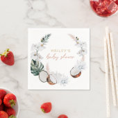 Blush Pink Tropical Palm Pampas Baby Dusche Serviette (Beispiel)