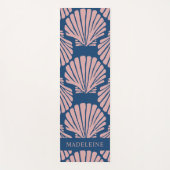 Blush Pink Tropical Seashells Custom Yogamatte (Vorderseite)