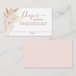 Blush Pink Tropische Babydusche Windelwaschkarte Begleitkarte