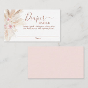 Blush Pink Tropische Babydusche Windelwaschkarte Begleitkarte