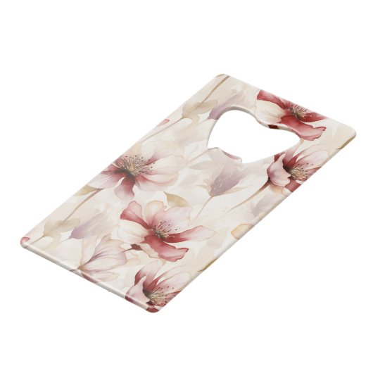 Blush Pink Tulips Brautparty Geldbeutel Flaschenöffner (Rückseite Schrägansicht)