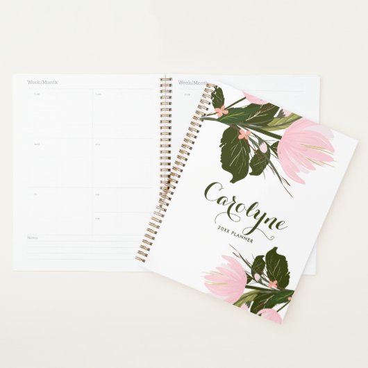 Blush Pink Tulips Personalisiert Planer (Anzeige)