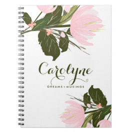 Blush Pink Tulips Personalisiertes Notebook Notizblock