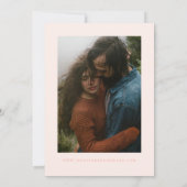 Blush Pink Typografy Wedding Save The Date (Rückseite)