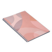 Blush Pink-Überlappung Circle Design Notizblock (Rechte Seite)
