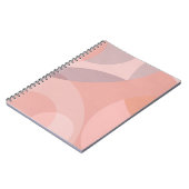 Blush Pink-Überlappung Circle Design Notizblock (Linke Seite)