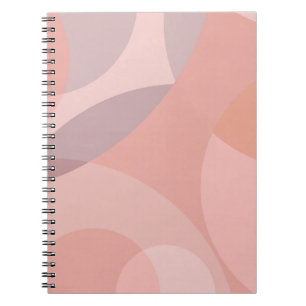Blush Pink-Überlappung Circle Design Notizblock